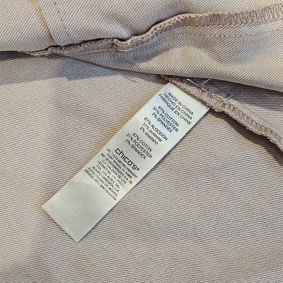 Chico's Women's Size 1 Metallic Pink Button-Up Utility Jacket - Picture 12 of 12